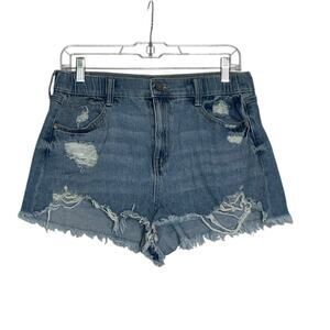 Sincerely Jules blue distressed raw hems shorts size 29